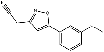 2-[5-(3-methoxyphenyl)-1,2-oxazol-3-yl]acetonitrile Struktur