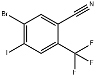 5-bromo-4-iodo-2-(trifluoromethyl)benzonitrile Struktur