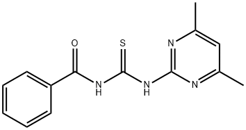 N-[(4,6-dimethylpyrimidin-2-yl)carbamothioyl]benzamide Struktur