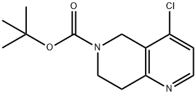 TERT-BUTYL 4-CHLORO-7,8-DIHYDRO-1,6-NAPHTHYRIDINE-6(5H)-CARBOXYLATE Struktur