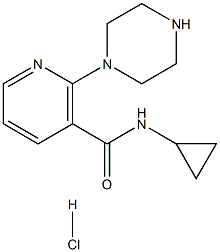 N-CYCLOPROPYL-2-(1-PIPERAZINYL)NICOTINAMIDE HCL Struktur