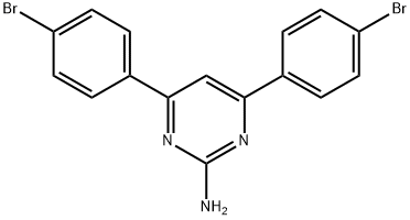 4,6-bis(4-bromophenyl)pyrimidin-2-amine Struktur