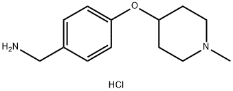 4-(1-Methyl-piperidin-4-yloxy)-benzylamine: dihydrochloride Struktur