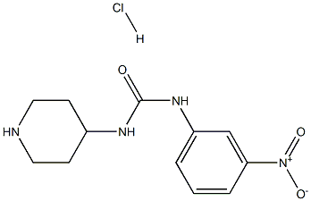 1-(3-Nitrophenyl)-3-(piperidin-4-yl)ureahydrochloride Struktur