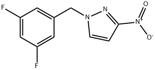 1-[(3,5-difluorophenyl)methyl]-3-nitro-1H-pyrazole Struktur