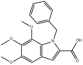 1-ベンジル-5,6,7-トリメトキシ-1H-インドール-2-カルボン酸 化學(xué)構(gòu)造式