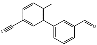 6-FLUORO-3-FORMYL-[1,1-BIPHENYL]-3-CARBONITRILE Struktur