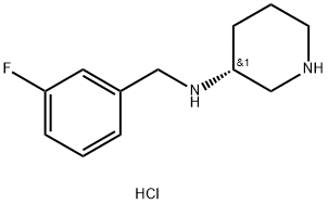 (R)-N-(3-Fluorobenzyl)piperidin-3-aminedihydrochloride Struktur