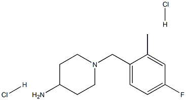 1-(4-Fluoro-2-methylbenzyl)piperidin-4-amine dihydrochloride Struktur