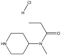 N-Methyl-N-(piperidin-4-yl)propionamidehydrochloride Struktur