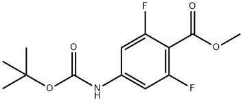 METHYL 4-((TERT-BUTOXYCARBONYL)AMINO)-2,6-DIFLUOROBENZOATE Struktur