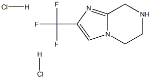 2-(TRIFLUOROMETHYL)-5,6,7,8-TETRAHYDROIMIDAZO[1,2-A]PYRAZINE DIHYDROCHLORIDE Struktur