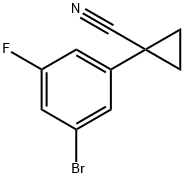 1-(3-BROMO-5-FLUOROPHENYL)CYCLOPROPANE-1-CARBONITRILE Struktur