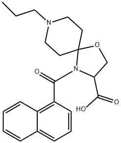 4-(naphthalene-1-carbonyl)-8-propyl-1-oxa-4,8-diazaspiro[4.5]decane-3-carboxylic acid, 1326809-67-9, 結(jié)構(gòu)式