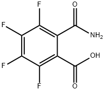 Benzoic acid, 2-(aminocarbonyl)-3,4,5,6-tetrafluoro- Struktur