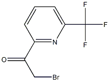 2-bromo-1-[6-(trifluoromethyl)pyridin-2-yl]ethanone Struktur