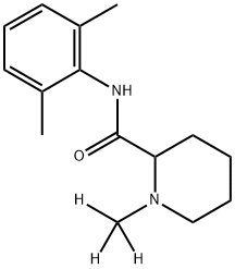 N-(2,6-dimethylphenyl)-1-(trideuteriomethyl)piperidine-2-carboxamide Struktur