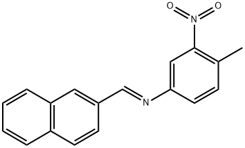 (4-methyl-3-nitrophenyl)(2-naphthylmethylene)amine Struktur