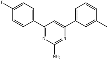 4-(4-fluorophenyl)-6-(3-methylphenyl)pyrimidin-2-amine Struktur