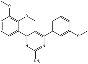 4-(2,3-dimethoxyphenyl)-6-(3-methoxyphenyl)pyrimidin-2-amine Struktur