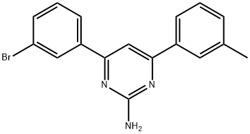 4-(3-bromophenyl)-6-(3-methylphenyl)pyrimidin-2-amine Struktur