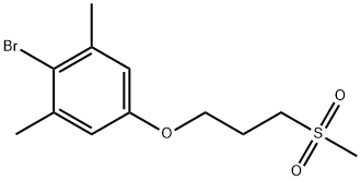 2-bromo-1,3-dimethyl-5-(3-(methylsulfonyl)propoxy)benzene Struktur