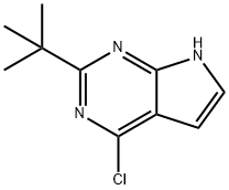 2-tert-butyl-4-chloro-7H-pyrrolo[2,3-d]pyrimidine, 1379340-25-6, 結(jié)構(gòu)式