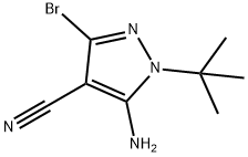 5-AMINO-3-BROMO-1-(TERT-BUTYL)-1H-PYRAZOLE-4-CARBONITRILE Struktur