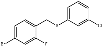 (4-BROMO-2-FLUOROBENZYL)(3-CHLOROPHENYL)SULFANE Struktur