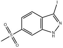 3-IODO-6-(METHYLSULFONYL)-1H-INDAZOLE Struktur