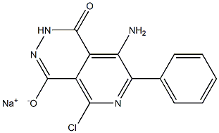 sodium 8-amino-5-chloro-1-oxo-7-phenyl-2H-pyrido[3,4-d]pyridazin-4-olate Struktur