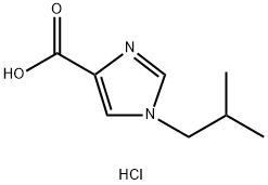 1-Isobutyl-1H-imidazole-4-carboxylic acid hydrochloride Struktur