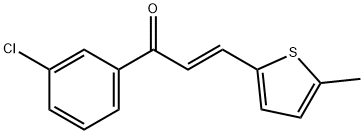 (2E)-1-(3-chlorophenyl)-3-(5-methylthiophen-2-yl)prop-2-en-1-one Struktur