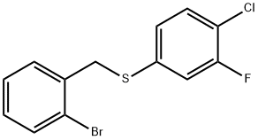 (2-BROMOBENZYL)(4-CHLORO-3-FLUOROPHENYL)SULFANE Struktur