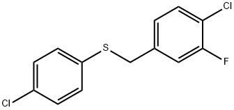 (4-CHLORO-3-FLUOROBENZYL)(4-CHLOROPHENYL)SULFANE Struktur