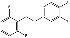 (2,6-DIFLUOROBENZYL)(3,4-DIFLUOROPHENYL)SULFANE Struktur