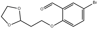 2-(2-(1,3-DIOXOLAN-2-YL)ETHOXY)-5-BROMOBENZALDEHYDE Struktur