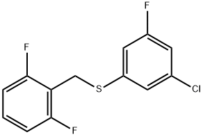 (3-CHLORO-5-FLUOROPHENYL)(2,6-DIFLUOROBENZYL)SULFANE Struktur