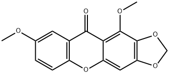 1,7-Dimethoxy-2,3-methylenedioxyxanthone Struktur