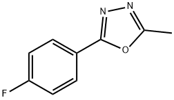 2-(4-Fluoro-phenyl)-5-methyl-[1,3,4]oxadiazole Struktur