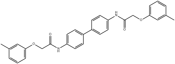 N,N'-4,4'-biphenyldiylbis[2-(3-methylphenoxy)acetamide] Struktur