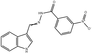 N'-(1H-indol-3-ylmethylene)-3-nitrobenzohydrazide Struktur