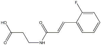 3-{[(2E)-3-(2-fluorophenyl)prop-2-enoyl]amino}propanoic acid Struktur