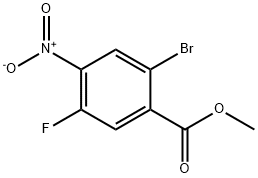 2-Bromo-5-fluoro-4-nitro-benzoic acid methyl ester Struktur