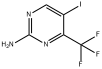 5-Iodo-4-trifluoromethyl-pyrimidin-2-ylamine Struktur