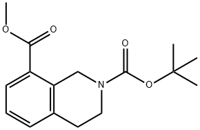 2-Tert-Butyl 8-Methyl 3,4-Dihydroisoquinoline-2,8(1H)-Dicarboxylate Struktur