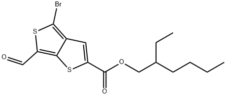 2-ethylhexyl 4-bromo-6-formylthieno[3,4-b]thiophene-2-carboxylate Struktur