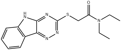 Acetamide, N,N-diethyl-2-(2H-1,2,4-triazino[5,6-b]indol-3-ylthio)- Struktur