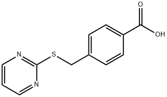 Benzoic acid, 4-[(2-pyrimidinylthio)methyl]- Struktur