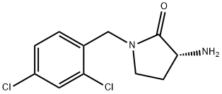 (R)-3-AMINO-1-(2,4-DICHLOROBENZYL) PYRROLIDIN-2-ONE HCL Struktur